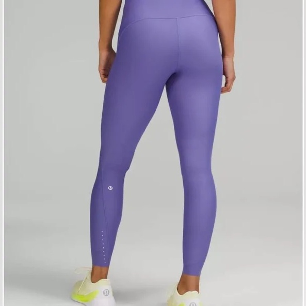 Lululemon SenseKnit High Rise Running Tight Charged Indigo Fitted Leggings sz 4
